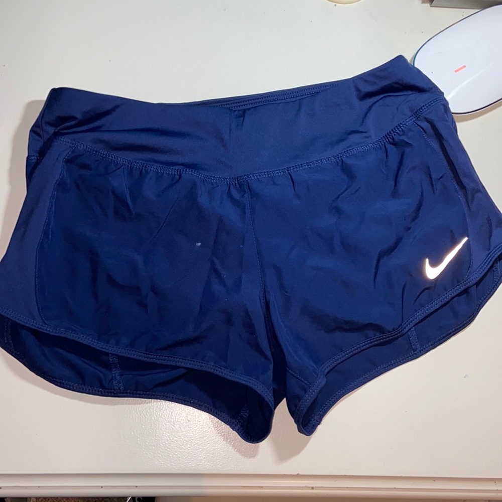 Navy blue Nike Dri Fit shorts